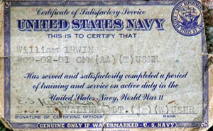 Photo of Bill's Discharge Card